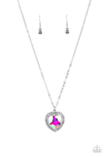 Load image into Gallery viewer, Paparazzi Accessories: Sweethearts Stroll - Multi Iridescent Heart Necklace
