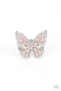 Paparazzi Accessories: Flying Fashionista - Pink Butterfly Ring
