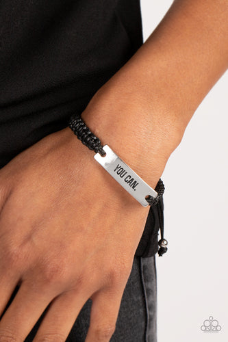 Paparazzi Accessories: Beyond Belief - Black Inspirational Bracelet