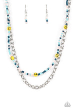 Load image into Gallery viewer, Paparazzi Accessories: Happy Looks Good on You - Blue Inspirational Necklace