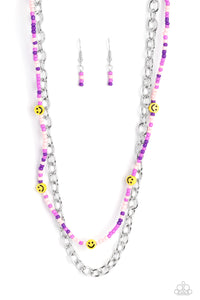 Paparazzi Accessories: Happy Looks Good on You - Purple Inspirational Necklace