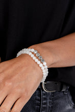 Load image into Gallery viewer, Paparazzi Accessories: Devoted Dreamer - White LOVE Bracelet