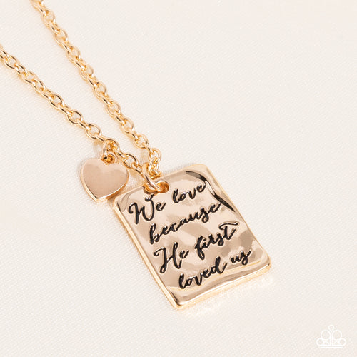 Paparazzi Accessories: Divine Devotion - Gold Inspirational Necklace