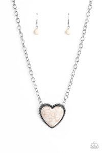 Paparazzi Accessories: Authentic Admirer - White Heart Necklace