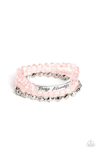 Paparazzi Accessories: Pray Always - Pink Inspirational Bracelet
