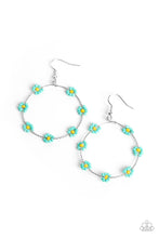 Load image into Gallery viewer, Paparazzi Accessories: Dainty Daisies - Blue Seed Bead Earrings