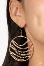Load image into Gallery viewer, Paparazzi Accessories: Fighting Fortune - Gold Earrings