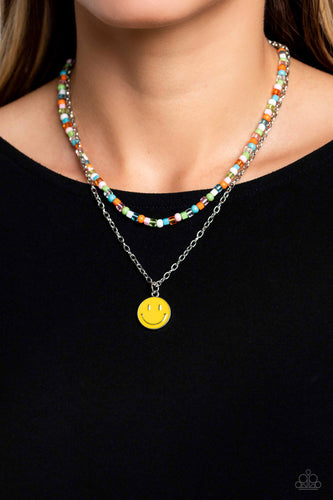 Paparazzi Accessories: High School Reunion - Multi Smiley Face Necklace