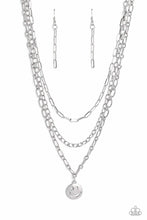 Load image into Gallery viewer, Paparazzi Accessories: Winking Wanderer - Silver Smiley Face Necklace