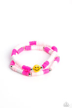 Load image into Gallery viewer, Paparazzi Accessories: In SMILE - Pink Smiley Face Bracelet