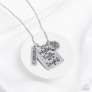 Paparazzi Accessories: Sunshine Sight - Silver Inspirational Necklace