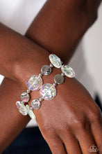 Load image into Gallery viewer, Paparazzi Accessories: Discus Throw - White Iridescent Bracelet