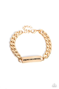Paparazzi Accessories: Mighty Matriarch - Gold Mothers Day Bracelet