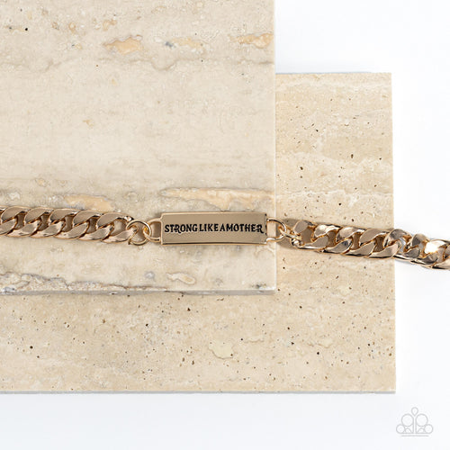 Paparazzi Accessories: Mighty Matriarch - Gold Mothers Day Bracelet