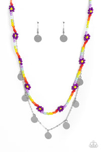 Paparazzi Accessories: Rainbow Dash - Purple Seed Bead Necklace