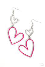 Load image into Gallery viewer, Paparazzi Accessories: Pristine Pizzazz - Pink Heart Earrings