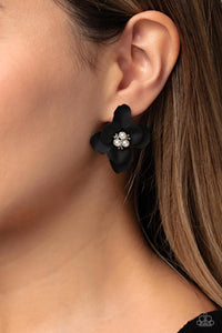 Paparazzi Accessories:  Jovial Jasmine - Black Earrings