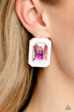 Load image into Gallery viewer, Paparazzi Accessories: Edgy Emeralds - Multi Oversized Iridescent Earrings