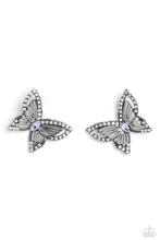 Load image into Gallery viewer, Paparazzi Accessories: Wispy Wings - Purple 3D Butterfly Earrings