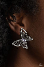 Load image into Gallery viewer, Paparazzi Accessories: Wispy Wings - Purple 3D Butterfly Earrings