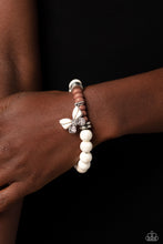 Load image into Gallery viewer, Paparazzi Accessories: Bold Butterfly - White Butterfly Bracelet