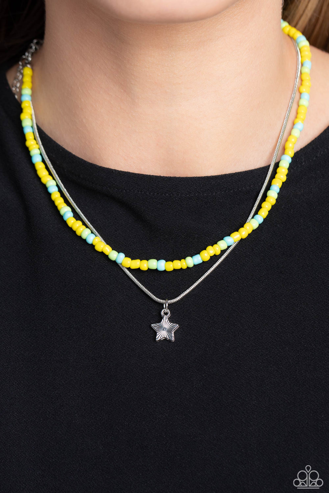 Paparazzi Accessories: Starry Serendipity - Yellow Seed Bead Necklace