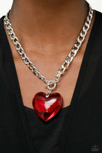 Load image into Gallery viewer, Paparazzi Accessories: GLASSY-Hero - Red Heart Necklace - Life of the Party