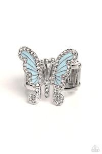 Paparazzi Accessories:  All Good WINGS - Blue Butterfly Ring