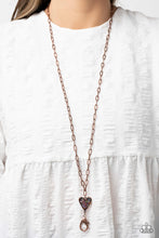 Load image into Gallery viewer, Paparazzi Accessories: Kiss and SHELL - Copper Heart Lanyard