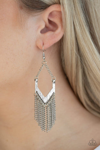 Paparazzi: Unchained Fashion - Silver Antiqued Earrings - Jewels N’ Thingz Boutique