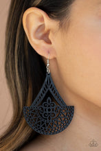 Load image into Gallery viewer, Paparazzi: Tiki Sunrise - Black Wooden Earrings - Jewels N’ Thingz Boutique