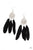 Paparazzi Accessories: Pretty in PLUMES - Black Earrings