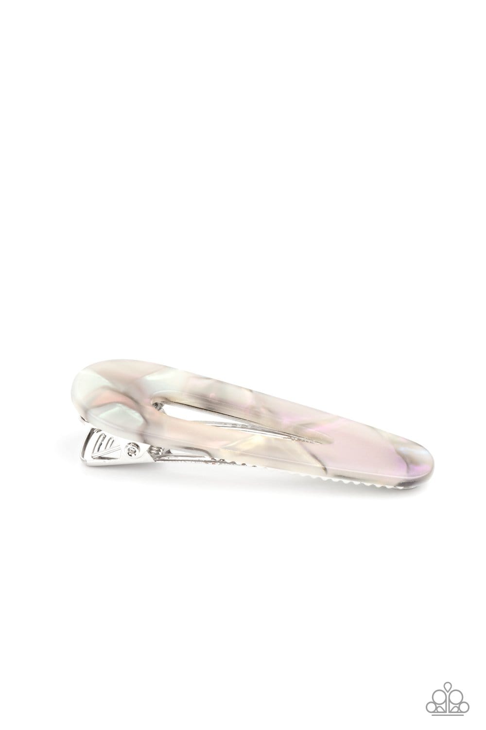 Paparazzi Accessories: Walking on HAIR - Silver Iridescent Hair Clip - Jewels N Thingz Boutique