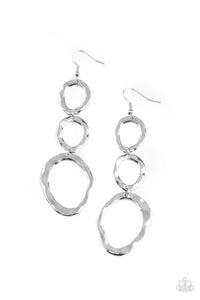 Paparazzi Accessories: So OVAL It! - Silver Earrings - Jewels N Thingz Boutique