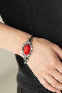 Paparazzi Accessories: Top-Notch Drama - Red Bracelet - Jewels N Thingz Boutique