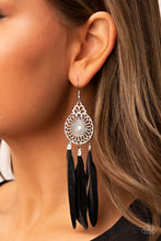 Load image into Gallery viewer, Paparazzi Accessories: Pretty in PLUMES - Black Earrings