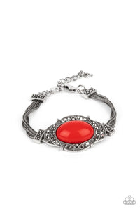 Paparazzi Accessories: Top-Notch Drama - Red Bracelet - Jewels N Thingz Boutique