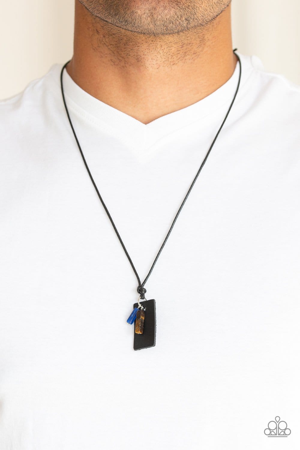Paparazzi: Mountain Scout - Black Leather Necklace - Jewels N’ Thingz Boutique