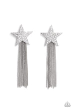 Load image into Gallery viewer, Paparazzi Accessories: Superstar Solo - White Earrings - Life Of The Party