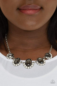 Paparazzi Accessories: The Queen Demands It - Silver Rhinestone Necklace - Jewels N Thingz Boutique