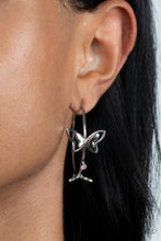 Load image into Gallery viewer, Paparazzi Accessories: Full Out Flutter - Pink Butterfly Earrings