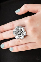 Load image into Gallery viewer, Paparazzi Accessories: FLOWERBED and Breakfast - Silver Ring - Jewels N Thingz Boutique