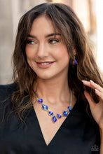 Load image into Gallery viewer, Paparazzi Accessories: Glittering Geometrics - Purple UV Shimmer Necklace - Life of the Party