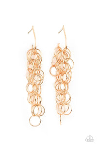 Paparazzi Accessories: Long Live The Rebels - Gold Earrings - Jewels N Thingz Boutique