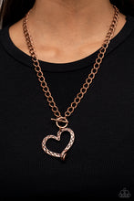 Load image into Gallery viewer, Paparazzi Accessories: Reimagined Romance - Copper  Heart Necklace