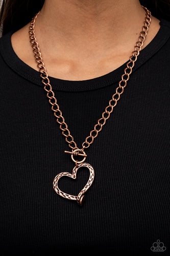 Paparazzi Accessories: Reimagined Romance - Copper  Heart Necklace