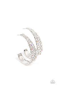 Paparazzi Accessories: Cold as Ice - Multi Iridescent Earrings