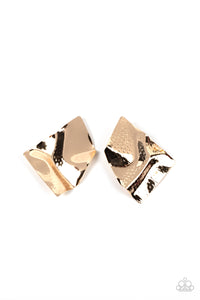 Paparazzi Accessories: Modern Maverick - Gold Oversized Earrings