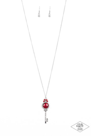 Paparazzi: Unlock Every Door - Red Iridescent Necklace - Jewels N’ Thingz Boutique