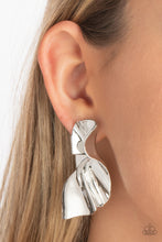 Load image into Gallery viewer, Paparazzi Accessories: METAL-Physical Mood - Silver Oversized Earrings